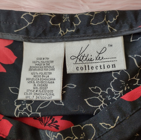 90s red and black floral maxi skirt - Picture 2 of 5